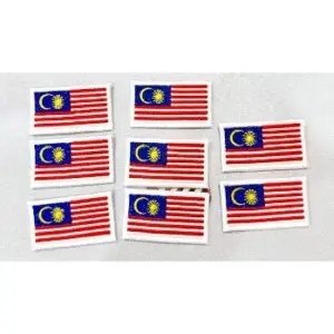 Patch Bendera Malaysia Premium Quality Embroidery Sulam 5.3 cm X 3.2 cm with border Sew On Available